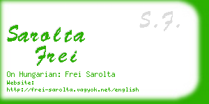 sarolta frei business card